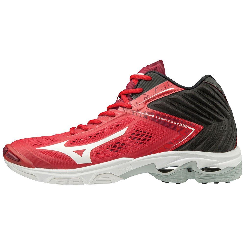 Men's Mizuno Volleyball Shoes Pink/White/Black WAVE LIGHTNING Z5 MID Shoes - V1GA190562